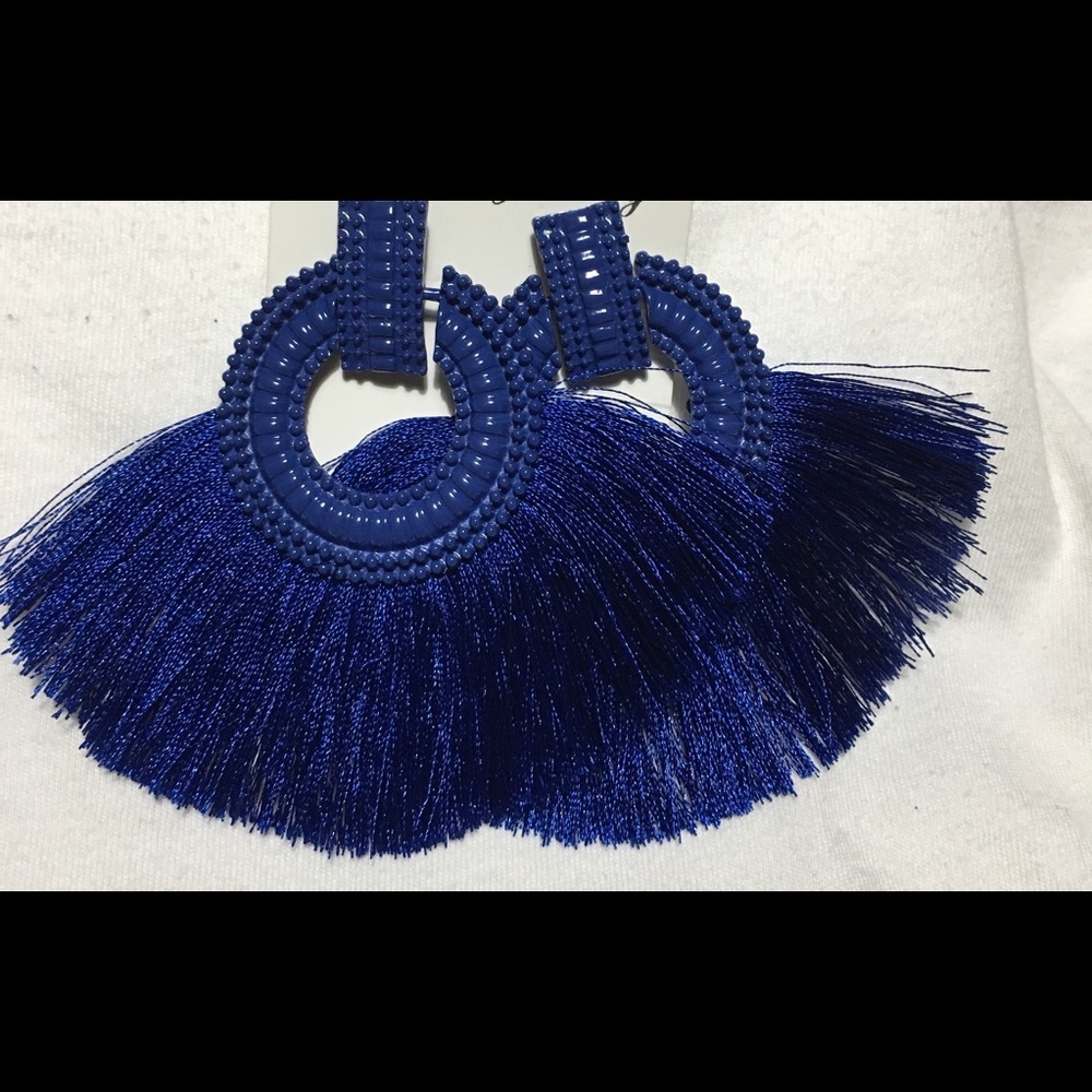 Tassel fan earrings - Picture 5 of 5